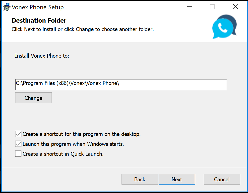 Download and Installation for Windows Vonex